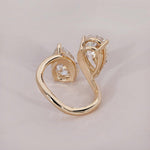 Load image into Gallery viewer, Pear Shaped Moissanite Anniversary Ring