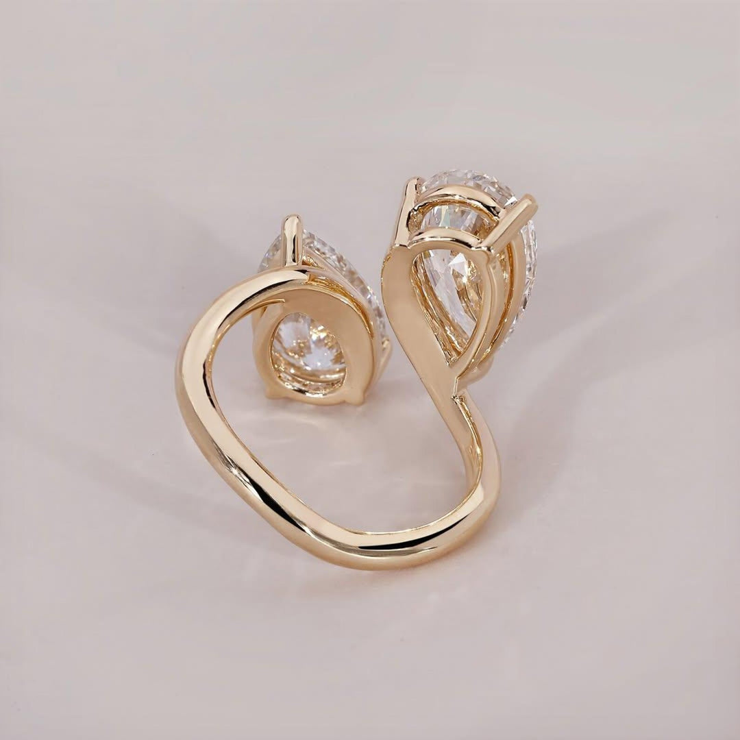 Pear Shaped Moissanite Anniversary Ring