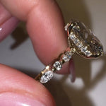 Load image into Gallery viewer, Marquise Diamond Accent Oval Engagement Ring