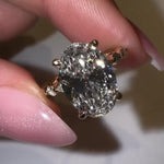 Load image into Gallery viewer, Luxury Hidden Halo Oval Moissanite Ring