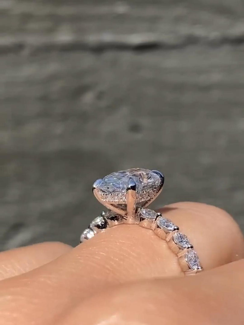 Custom Made Bubble Band Bridal Ring