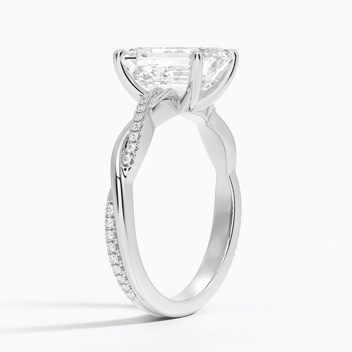 Side profile showing the crossover twist of pave and polished strands