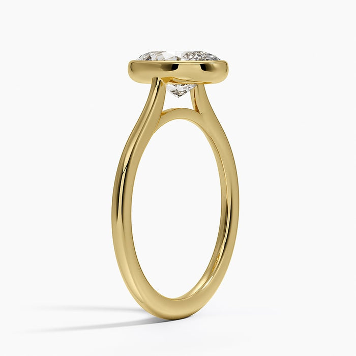Side view showing the low bezel and the two strands of the split band