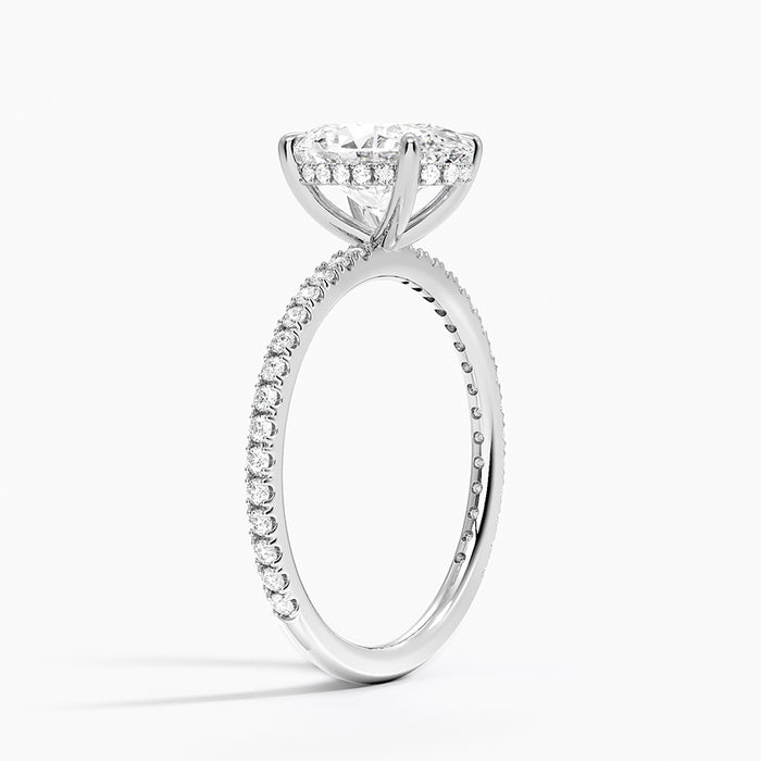 Side view showing the hidden halo and micropave running around the full band