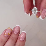 Load and play video in Gallery viewer, Handmade Oval Diamond Wedding Ring