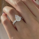 Load and play video in Gallery viewer, Handmade Pave Setting Moissanite Ring