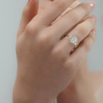 Load and play video in Gallery viewer, 2.50 CT Oval Cut Lab Grown Diamond Three Stone Engagement Ring