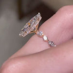 Load and play video in Gallery viewer, 14K Solid Gold Marquise Solitaire Ring