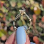 Load and play video in Gallery viewer, Handmade Cathedral Setting Moissanite Wedding Ring, Yellow Gold