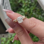 Load and play video in Gallery viewer, Handmade Cushion Cut Moissanite Engagement Ring