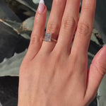 Load and play video in Gallery viewer, Solitaire Radiant Moissanite Bridal Ring