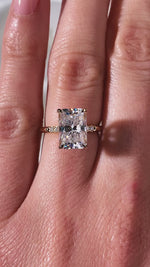 Load and play video in Gallery viewer, 5.00 CT Radiant Cut Moissanite Wedding Ring