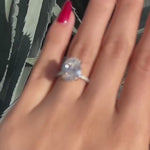 Load and play video in Gallery viewer, Solid Gold Oval Moissanite Bridal Jewelry