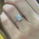 Load and play video in Gallery viewer, Classic Solitaire Radiant Moissanite Ring