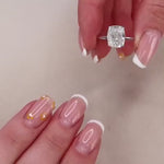 Load and play video in Gallery viewer, Solitaire Elongated Cushion Cut Moissanite Engagement Ring Handmade Wedding & Anniversary Gift for Women