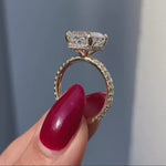 Load and play video in Gallery viewer, Cushion Cut Lab Grown Diamond Solitaire Ring 14K Solid Yellow Gold One Diamond Ring Promise Ring Anniversary Ring Gift For Women
