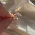 Load and play video in Gallery viewer, Handcrafted Round Moissanite Twig Wedding Ring