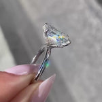 Load and play video in Gallery viewer, Solitaire Emerald Cut Promise Ring
