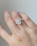 Load and play video in Gallery viewer, Unique Rose Gold Hexagon Bridal Ring