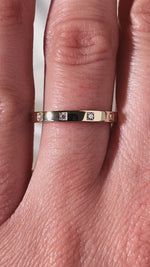 Load and play video in Gallery viewer, 0.10 TCW Round Cut Lab Grown Diamond Wedding Band Gift For Her