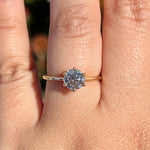 Load image into Gallery viewer, Conflict-Free Moissanite Bridal Ring with Cathedral Style