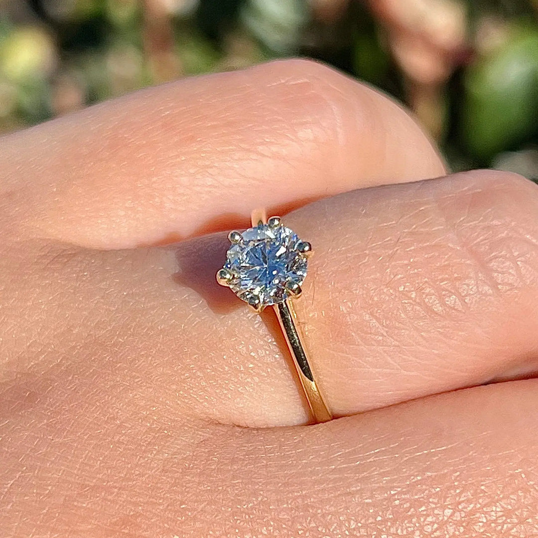 Conflict-Free Moissanite Bridal Ring with Cathedral Style