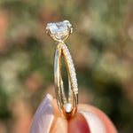 Load image into Gallery viewer, Round Cut Moissanite Split Shank Engagement Ring Pave Wedding Ring Mapple Gems