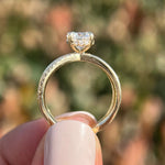 Load image into Gallery viewer, Round Cut Moissanite Split Shank Engagement Ring Pave Wedding Ring Mapple Gems