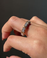 Load image into Gallery viewer, Round Moissanite Band Colorless Moissanite Engagement Band Eternity Moissanite Wedding Band Moissanite Proposal Band Mapple Gems