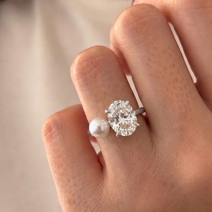 Ariana Grande's Engagement Ring: The Oval and Pearl Toi et Moi