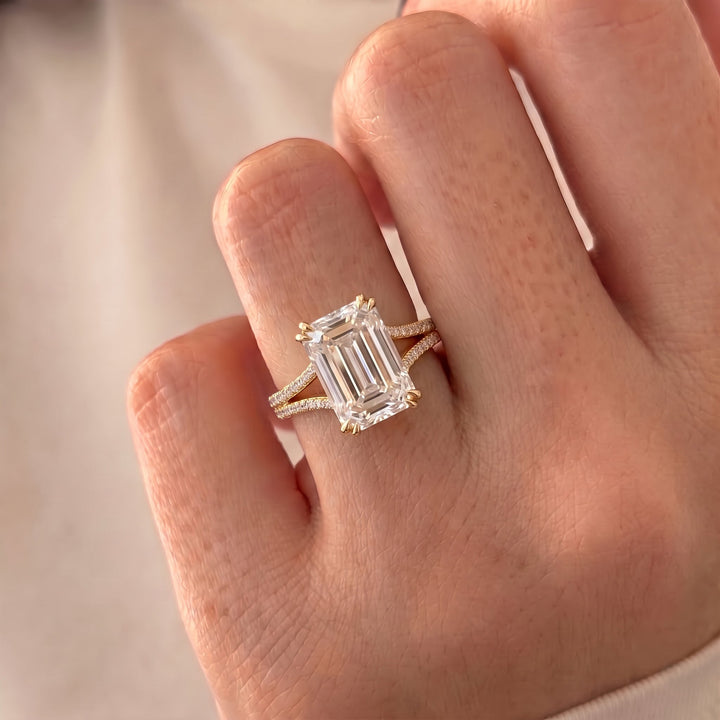 Beyoncé's Engagement Ring: The Emerald Cut on a Split Shank