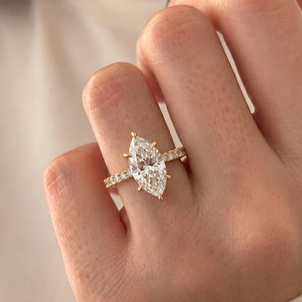 Selena Gomez's Engagement Ring: The Marquise on a Stone-Set Band