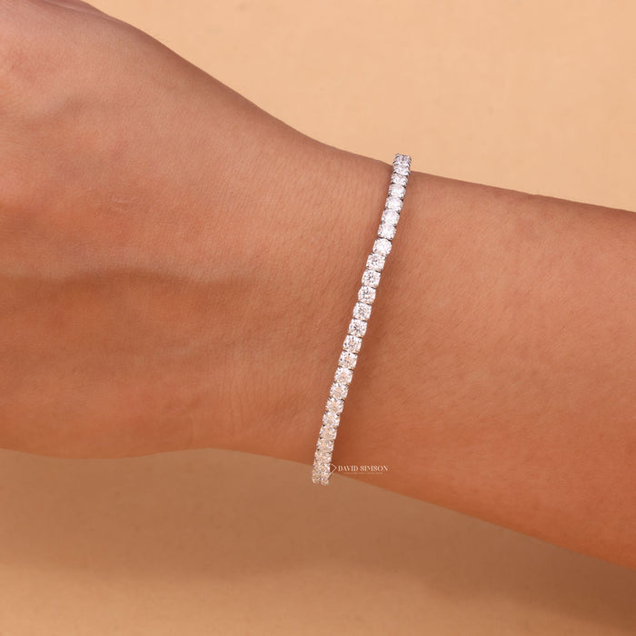 Stretch Round Moissanite Tennis Bracelet image 1