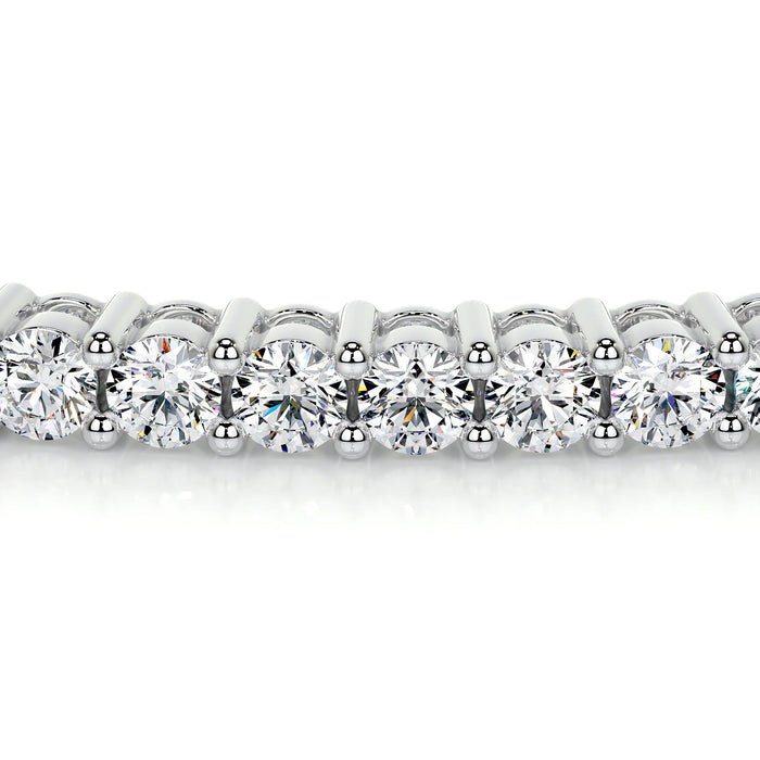 Prong Set Round Moissanite Bangle Bracelet image 2
