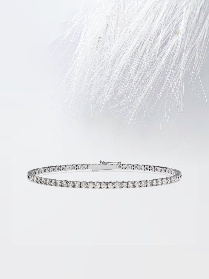 Classic Round Prong Moissanite Tennis Bracelet image 1