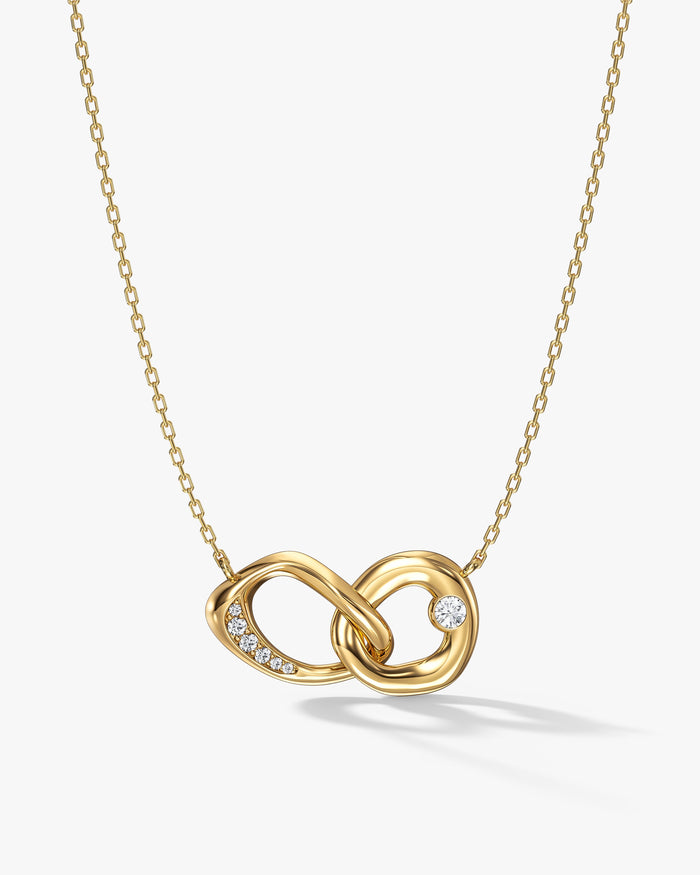 Sculptural Bond Moissanite Pendant Necklace image 1