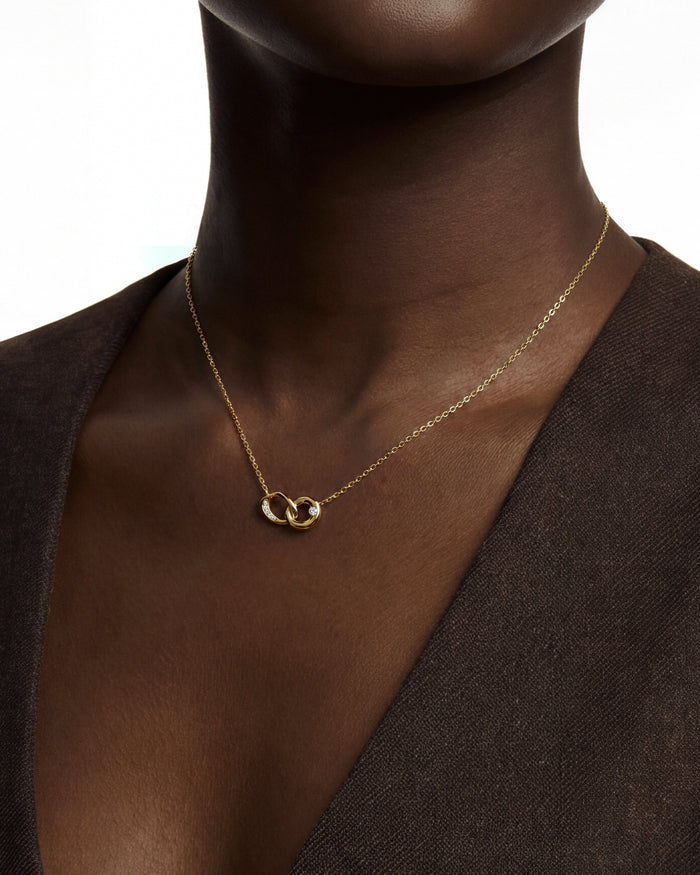Sculptural Bond Moissanite Pendant Necklace image 2