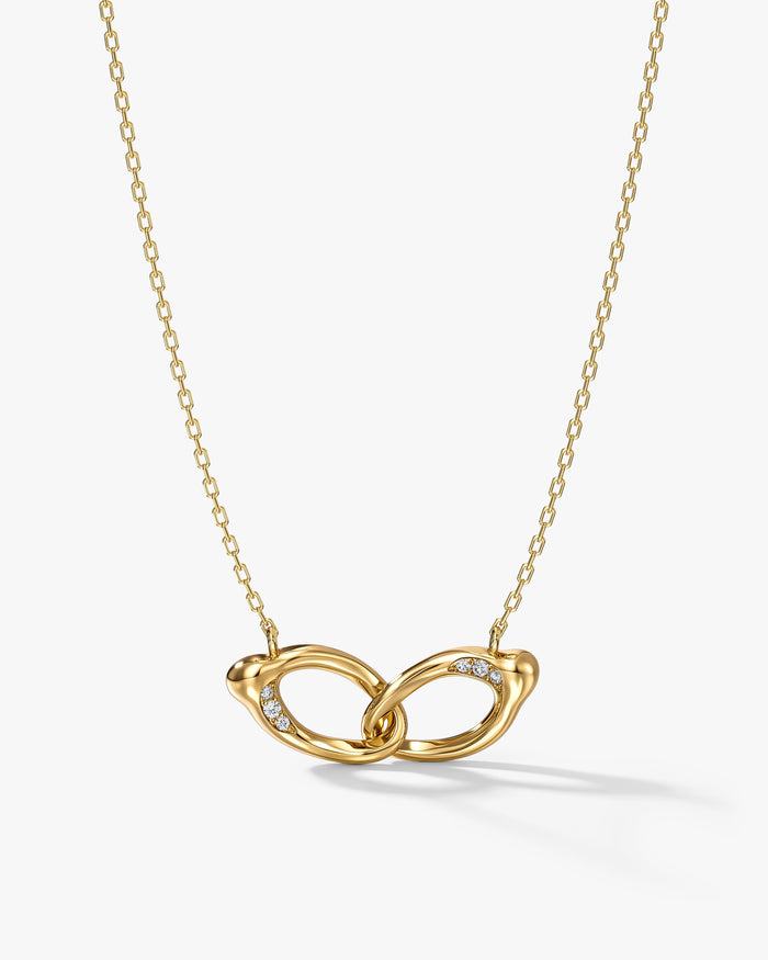 Organic Loops Moissanite Pendant Necklace image 1