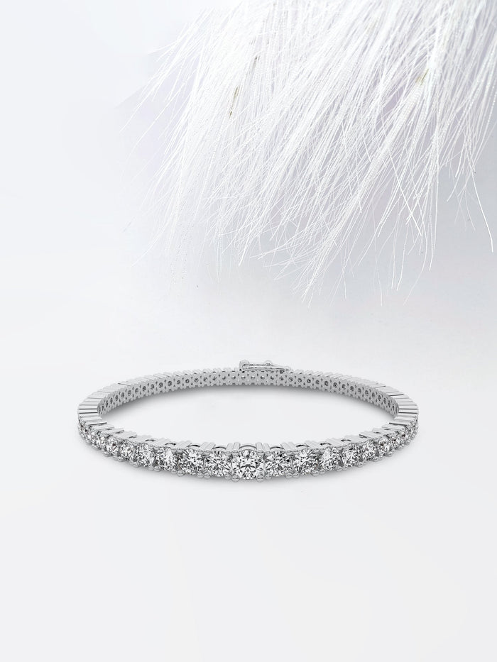 Graduated Round Moissanite Tennis Bracelet image 1