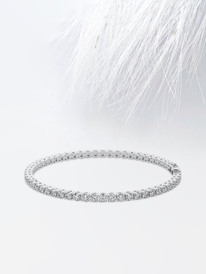 3mm Round Classic Moissanite Tennis Bracelet image 1