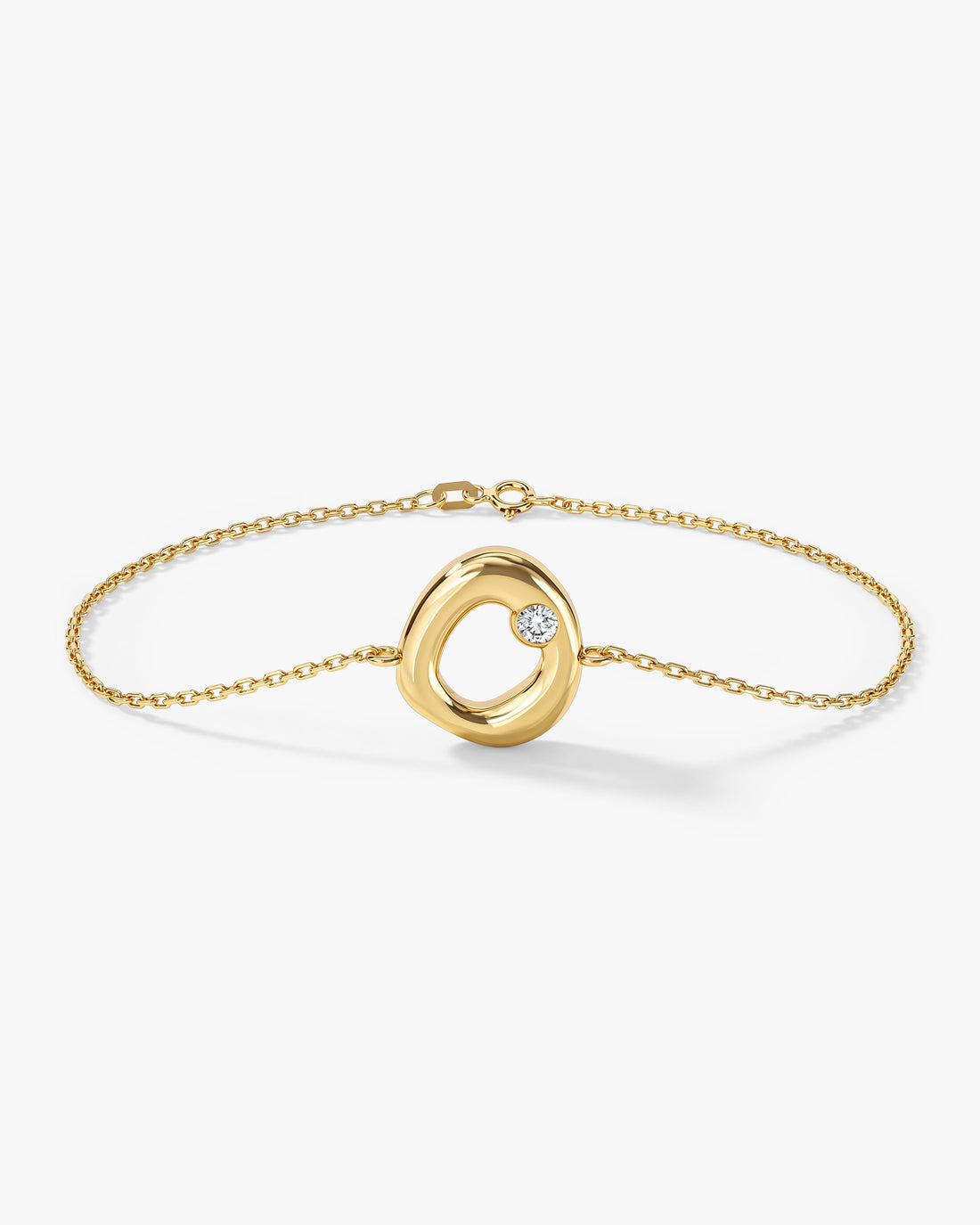 Open Circle Moissanite Bracelet image 1