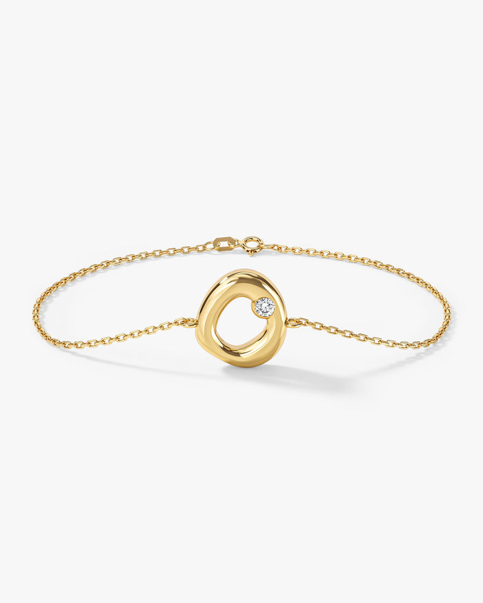 Open Circle Moissanite Bracelet image 1