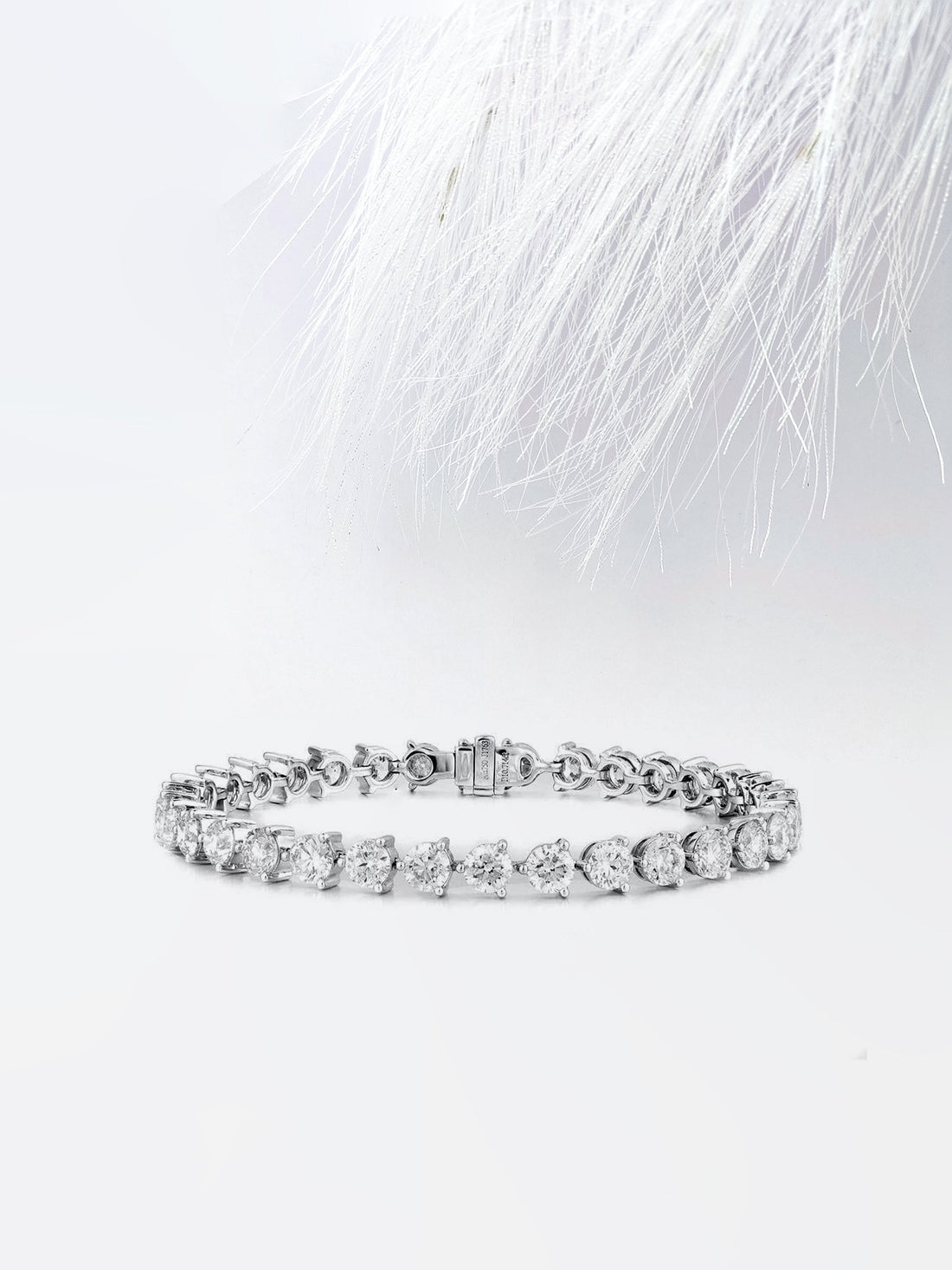 4.5mm Round Three Prong Moissanite Tennis Bracelet image 1