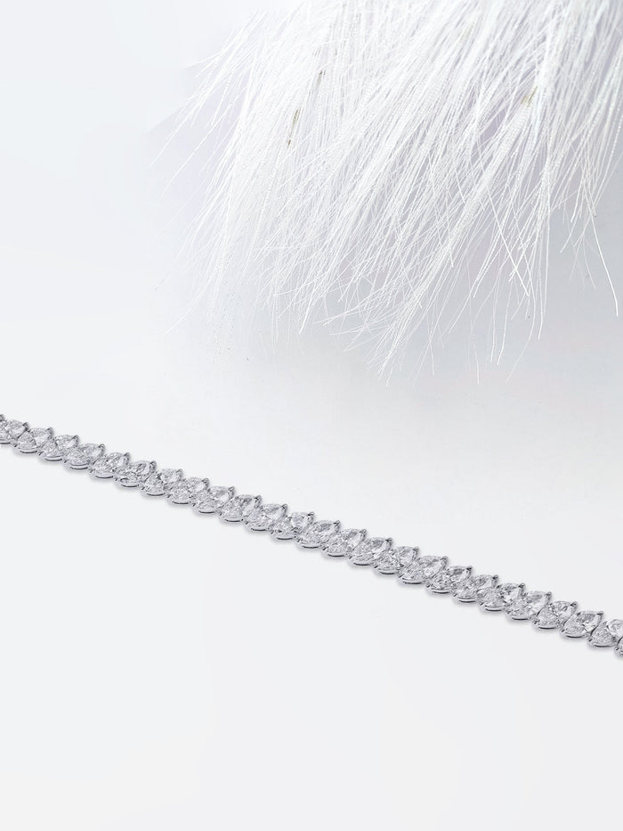 Staggered Marquise Moissanite Tennis Bracelet image 2