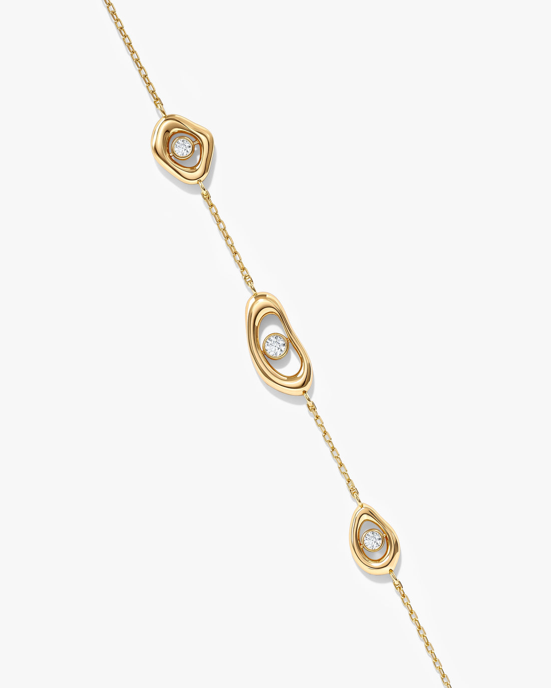Triple Orbit Moissanite Bracelet image 1