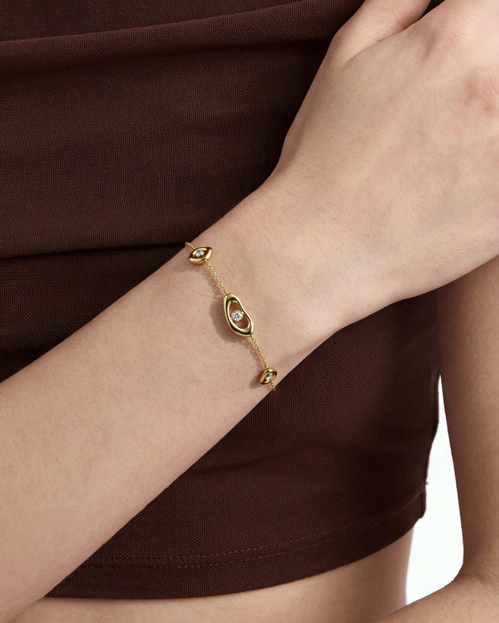 Triple Orbit Moissanite Bracelet image 2