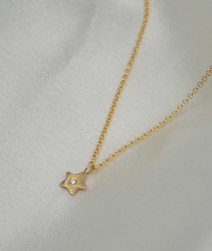 Star Charm Moissanite Pendant Necklace image 1