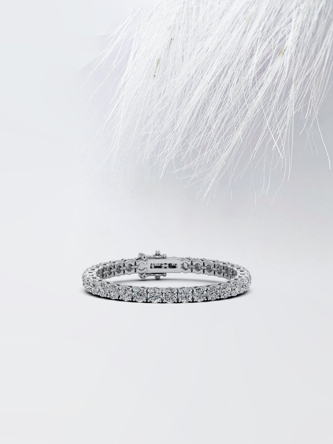 6mm Round Moissanite Tennis Bracelet image 1