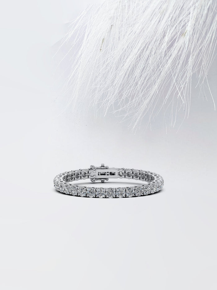 6mm Round Moissanite Tennis Bracelet image 1
