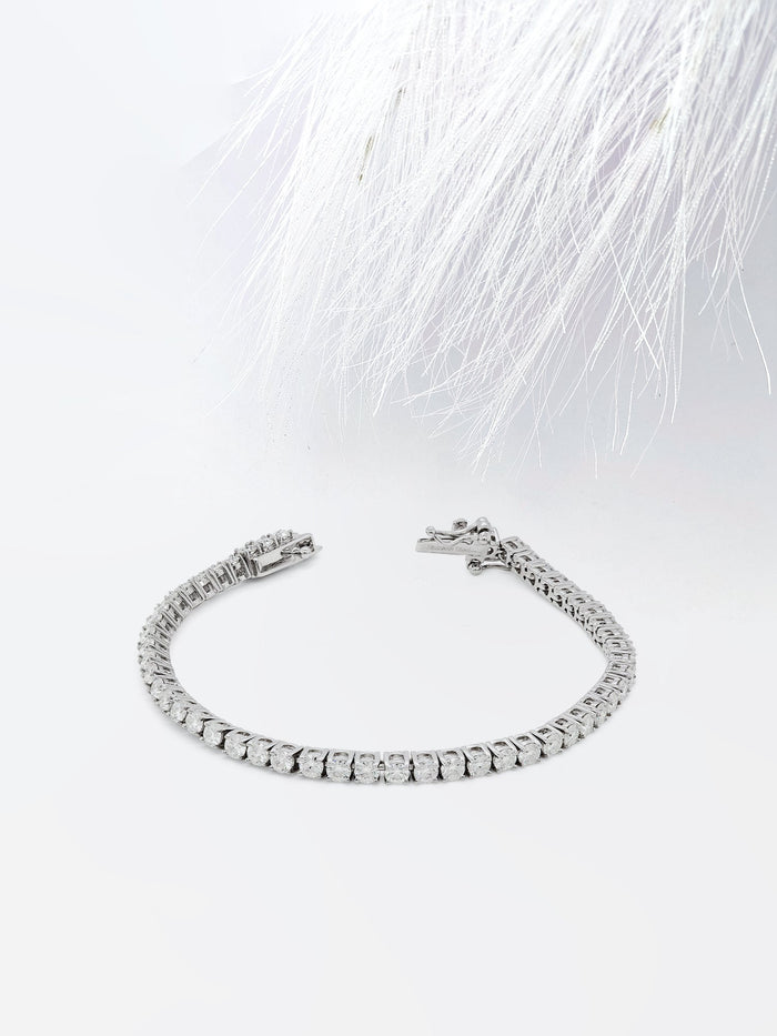 Classic Round Four Prong Moissanite Tennis Bracelet image 1